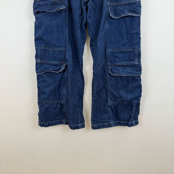 Hudson Drawstring Parachute Wide Leg Cargo Pant  LARGE 📥 - Picture 6 of 10